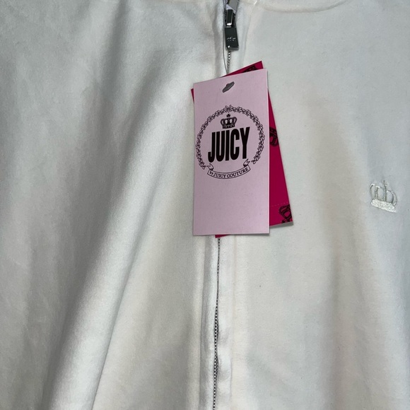 Juicy couture white velour full zip up jacket - Picture 5 of 9